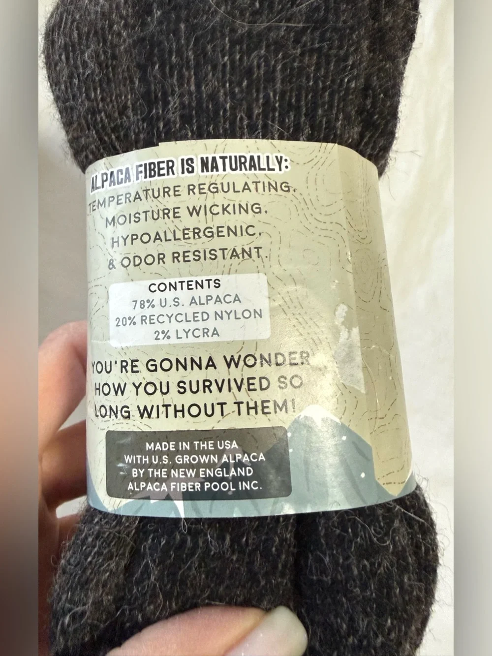 Alpaca Survival Socks | Women’s Large (SZ 10-13) Small (SZ 5-7) | Lot Of 2 Pair
